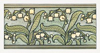 Art nouveau lily of the valley flower pattern design resource