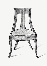 Vintage monochrome chair design element