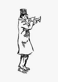 Brass musician illustration vector
