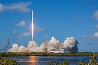 THAICOM 8 Launch (2016). Original from Official SpaceX Photos. Digitally enhanced by rawpixel.
