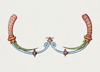 Victorian ornamental frame border decorative illustration
