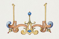 Victorian emblem ornamental decorative illustration