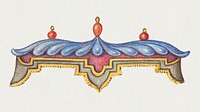 Vintage medieval ornamental element illustration