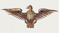 Vulture bird coat of arm medieval element