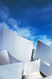 Modernist architect Frank Gehry&#39;s Walt Disney Concert Hall, Los Angeles, California (2013). Original image from <a href="https://www.rawpixel.com/search/carol%20m.%20highsmith?sort=curated&amp;page=1">Carol M. Highsmith</a>&rsquo;s America. Digitally enhanced by rawpixel.