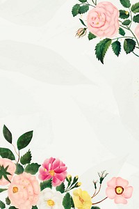 Vintage flower frame illustration vector