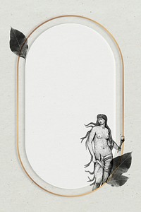 Vintage angel illustration frame design element