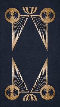 Vintage gold geometric psd art print, remix from artworks by Samuel Jessurun de Mesquita