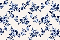 Vintage blue ornamental botanical pattern image background