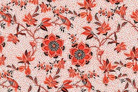 Vintage red ornamental botanical pattern image background