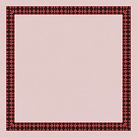 Frame with red square border, remixed from the artworks by Mario Simon