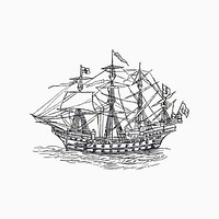 Ship icon on white background vector