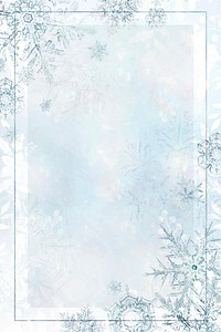 Christmas snowflake frame vector, remix of photography by Wilson Bentley