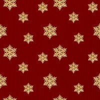 Red Christmas snowflake seamless pattern background, remix of photography by Wilson Bentley