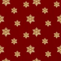 Red Christmas snowflake seamless pattern background vector, remix of photography by Wilson Bentley