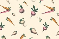 Root crops  pattern background, remix from artworks by by Marcius Willson and N.A. Calkins