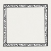 Black and white art nouveau frame, remixed from the artworks of Jan Toorop.