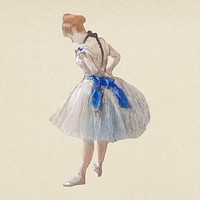 Psd ballet dancer, remixed from the artworks of the famous French artist Edgar Degas.