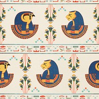 Egyptian Tefnut seamless psd pattern background