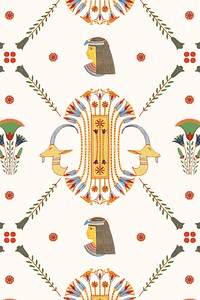 Egyptian ornamental seamless pattern background vector