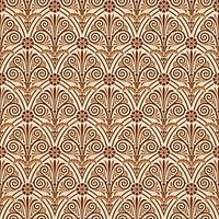 Brown Greek key seamless pattern background