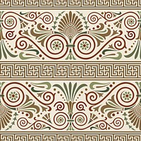 Greek key seamless pattern background