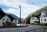 Houses in Odda village, Norway