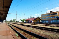 Česk&yacute; Krumlov train station in