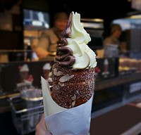 Czech donut ice cream cone