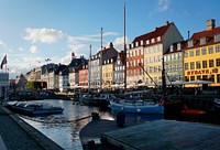 View of Nyhavn district at Copenhagen, Denmark