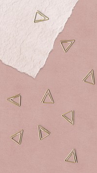 Golden stationery paperclip background design