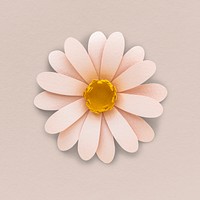 Light pink daisy flower paper craft
