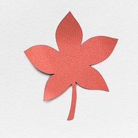 Red paper craft maple leaf