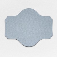 Gray paper craft badge mockup