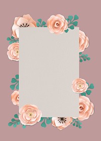 Blooming floral frame design vector