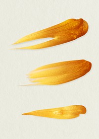 Metallic orange brush strokes collection illustration