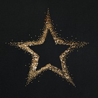 Shiny dusty gold star illustration