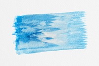 Blue watercolor brush stroke illustration
