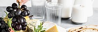 Cheese platter food photography banner