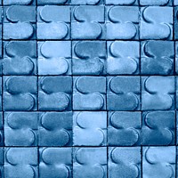 Blue retro vintage tiles pattern