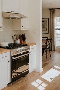 Modern black kitchen stovetop design