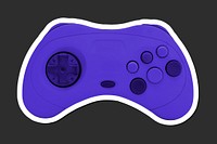 Vintage purple game controller stickert design resource