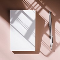 Pen and white notebook