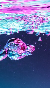 Purple water background with bubbles