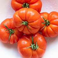 Natural fresh red organic tomatoes 