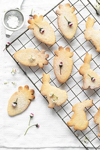 Mix homemade sugar bunny and carrot cookies recipe