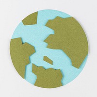 Paper craft planet earth illustration