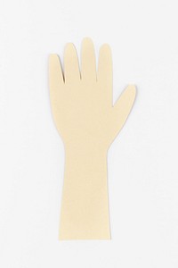 Human arm paper craft isolated on a white background