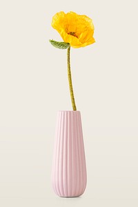 Yellow in a pink vase design element