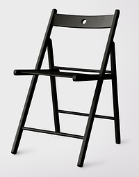 Modern black chair on off white background